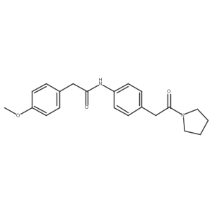 2-(4-methoxyphenyl)-N-{4-[2-oxo-2-(pyrrolidin-1-yl)ethyl]phenyl}acetamide结构式