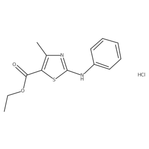 Ethyl 4-methyl-2-(phenylamino)-1,3-thiazole-5-carboxylate hydrochloride Structure