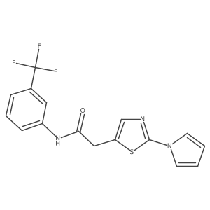 2-[2-(1H-pyrrol-1-yl)-1,3-thiazol-5-yl]-N-[3-(trifluoromethyl)phenyl]acetamide Structure
