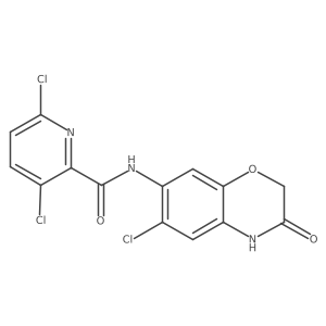 3,6-dichloro-N-(6-chloro-3-oxo-3,4-dihydro-2H-1,4-benzoxazin-7-yl)pyridine-2-carboxamide Structure