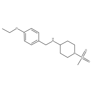 N-[(4-Ethoxyphenyl)methyl]-1-(methylsulfonyl)-4-piperidinamine Structure