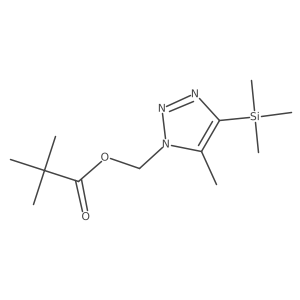 [5-Methyl-4-(trimethylsilyl)-1H-1,2,3-triazol-1-yl]methyl 2,2-dimethylpropanoate结构式