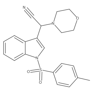 2-morpholino-2-(1-tosyl-1H-indol-3-yl)acetonitrile Structure