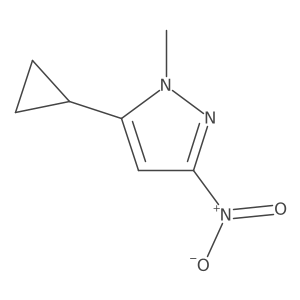 5-cyclopropyl-1-methyl-3-nitro-1H-pyrazole结构式
