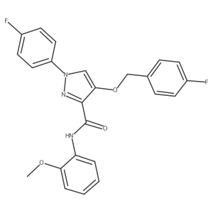 4-((4-fluorobenzyl)oxy)-1-(4-fluorophenyl)-N-(2-methoxyphenyl)-1H-pyrazole-3-carboxamide Structure