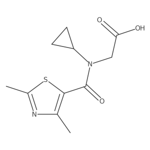 n-Cyclopropyl-n-(2,4-dimethylthiazole-5-carbonyl)glycine结构式