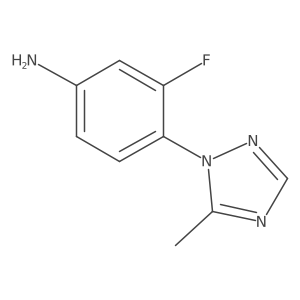3-fluoro-4-(5-methyl-1H-1,2,4-triazol-1-yl)aniline结构式
