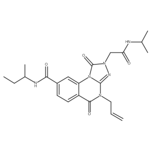 4-allyl-N-(sec-butyl)-2-(2-(isopropylamino)-2-oxoethyl)-1,5-dioxo-1,2,4,5-tetrahydro-[1,2,4]triazolo[4,3-a]quinazoline-8-carboxamide Structure
