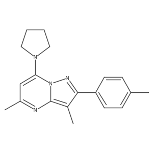 1-[3,5-Dimethyl-2-(4-methylphenyl)pyrazolo[1,5-a]pyrimidin-7-yl]pyrrolidine Structure