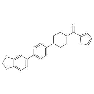 (4-(6-(Benzo[d][1,3]dioxol-5-yl)pyridazin-3-yl)piperazin-1-yl)(furan-2-yl)methanone结构式