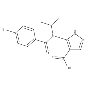 3-(4-bromo-N-isopropylbenzamido)-1H-pyrazole-4-carboxylic acid结构式