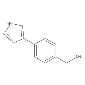 4-(1H-pyrazol-4-yl)benzenemethanamine结构式