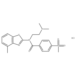 N-(2-(dimethylamino)ethyl)-N-(4-methylbenzo[d]thiazol-2-yl)-4-(methylsulfonyl)benzamide hydrochloride Structure