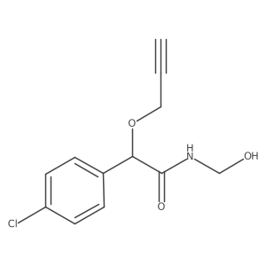 2-(4-Chlorophenyl)-N-(hydroxymethyl)-2-[(prop-2-yn-1-yl)oxy]acetamide Structure