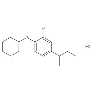 3-(4-(sec-Butyl)-2-chlorophenoxy)piperidine hydrochloride Structure