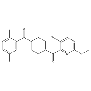 5-Chloro-4-[4-(2,5-difluorobenzoyl)piperidine-1-carbonyl]-2-(methylsulfanyl)pyrimidine结构式