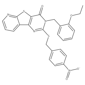 3-(2-ethoxybenzyl)-2-((4-nitrobenzyl)thio)pyrido[3',2':4,5]thieno[3,2-d]pyrimidin-4(3H)-one Structure