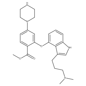 Methyl 2-(3-(3-(dimethylamino)propyl)-1h-indol-4-yloxy)-4-(piperazin-1-yl)benzoate Structure