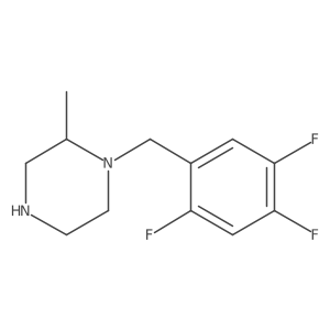 2-Methyl-1-[(2,4,5-trifluorophenyl)methyl]piperazine结构式