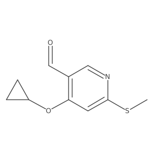 4-Cyclopropoxy-6-(methylthio)nicotinaldehyde结构式