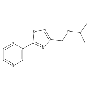 N-((2-(pyrazin-2-yl)thiazol-4-yl)methyl)propan-2-amine结构式