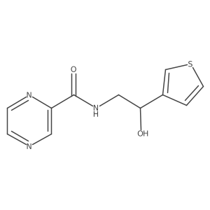 N-[2-hydroxy-2-(thiophen-3-yl)ethyl]pyrazine-2-carboxamide Structure