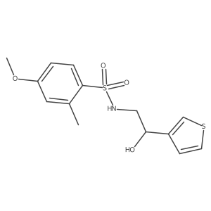 N-(2-hydroxy-2-(thiophen-3-yl)ethyl)-4-methoxy-2-methylbenzenesulfonamide Structure