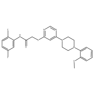 N-(2,5-difluorophenyl)-2-({6-[4-(2-methoxyphenyl)piperazin-1-yl]pyrimidin-4-yl}sulfanyl)acetamide Structure