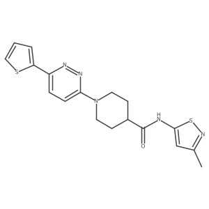 N-(3-methylisothiazol-5-yl)-1-(6-(thiophen-2-yl)pyridazin-3-yl)piperidine-4-carboxamide结构式