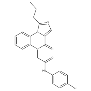 N-(4-chlorophenyl)-2-(4-oxo-1-propyl[1,2,4]triazolo[4,3-a]quinoxalin-5(4H)-yl)acetamide结构式