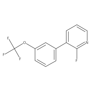 2-Fluoro-3-(3-(trifluoromethoxy)phenyl)pyridine Structure