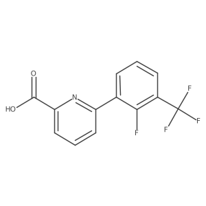 6-(2-Fluoro-3-trifluoromethylphenyl)picolinic acid结构式