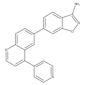 6-[4-(4-Pyridinyl)-6-quinolinyl]-1,2-benzisoxazol-3-amine Structure