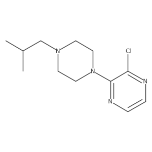 2-Chloro-3-[4-(2-methylpropyl)piperazin-1-yl]pyrazine结构式