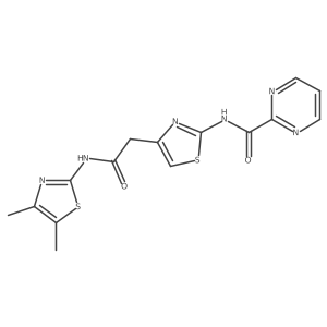 N-(4-(2-((4,5-dimethylthiazol-2-yl)amino)-2-oxoethyl)thiazol-2-yl)pyrimidine-2-carboxamide Structure