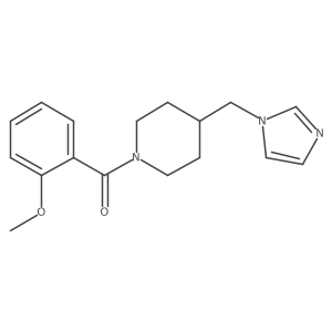 (4-((1H-imidazol-1-yl)methyl)piperidin-1-yl)(2-methoxyphenyl)methanone结构式
