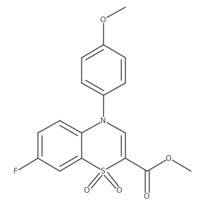 methyl 7-fluoro-4-(4-methoxyphenyl)-4H-1,4-benzothiazine-2-carboxylate 1,1-dioxide Structure