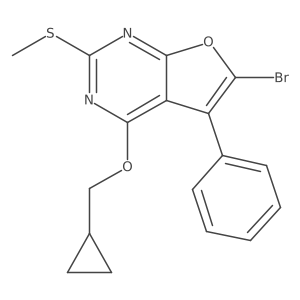 6-Bromo-4-(cyclopropylmethoxy)-2-(methylthio)-5-phenylfuro[2,3-d]pyrimidine Structure