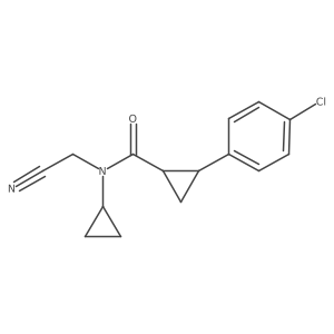2-(4-chlorophenyl)-N-(cyanomethyl)-N-cyclopropylcyclopropane-1-carboxamide Structure