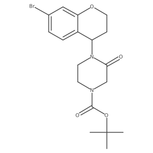 Tert-butyl 4-(7-bromochroman-4-yl)-3-oxopiperazine-1-carboxylate结构式