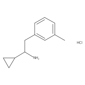 1-Cyclopropyl-2-(3-methylphenyl)ethan-1-amine hydrochloride结构式