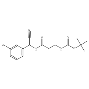 tert-butyl N-(2-{[(3-chlorophenyl)(cyano)methyl]carbamoyl}ethyl)carbamate结构式