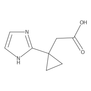 2-[1-(1H-imidazol-2-yl)cyclopropyl]acetic acid Structure