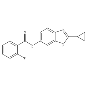 N-(2-cyclopropyl-1H-benzimidazol-5-yl)-2-fluorobenzamide Structure