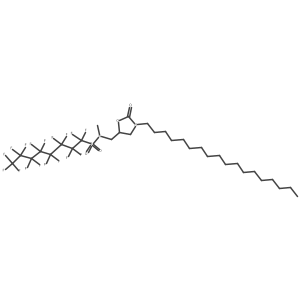 N-Methyl-N-[(3-octadecyl-2-oxo-5-oxazolidinyl)methyl]perfluoro-1-octanesulfonamide结构式