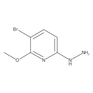 3-Bromo-6-hydrazinyl-2-methoxypyridine结构式