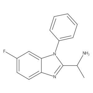 (R)-1-(6-Fluoro-1-phenyl-1H-benzo[D]imidazol-2-YL)ethanamine结构式