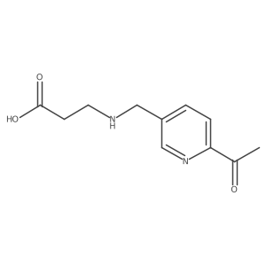 3-[(6-Acetylpyridin-3-yl)methylamino]propanoic acid结构式