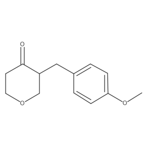 3-(4-methoxybenzyl)dihydro-2H-pyran-4(3H)-one结构式