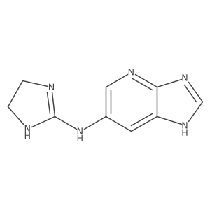 N-(4,5-dihydro-1H-imidazol-2-yl)-1H-imidazo[4,5-b]pyridin-6-amine结构式